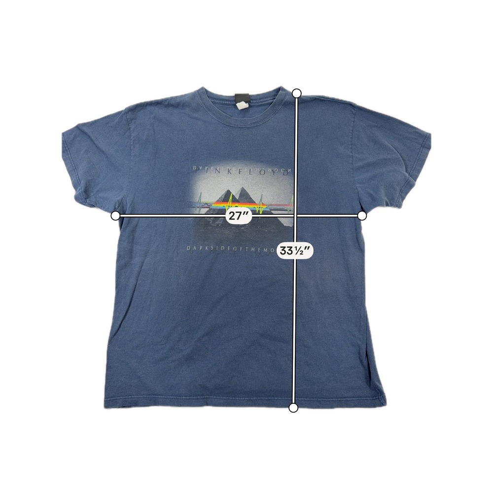Liquid Blue‎ Pink Floyd Dark Side of the Moon Graphic T-Shirt Blue Mens 3XL